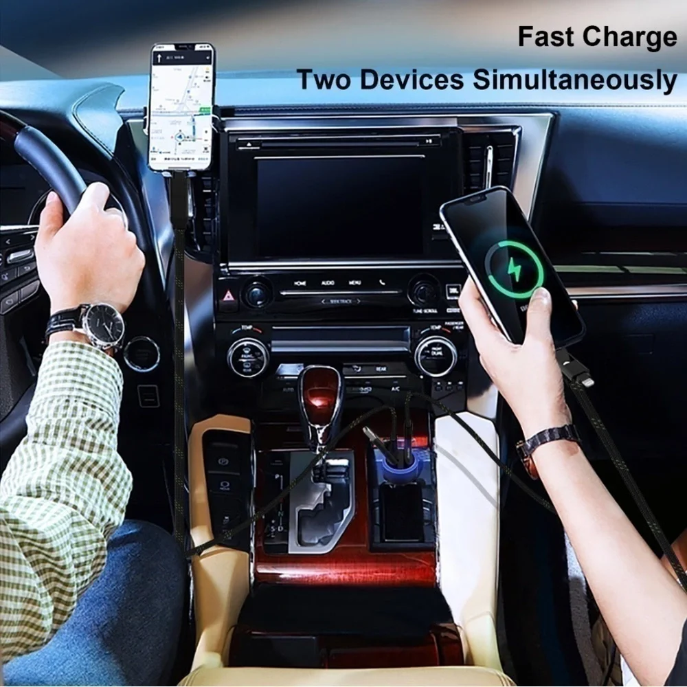USB C Car Charger Fast Charging (48W Dual Port A & C)